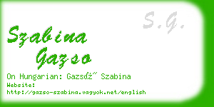 szabina gazso business card